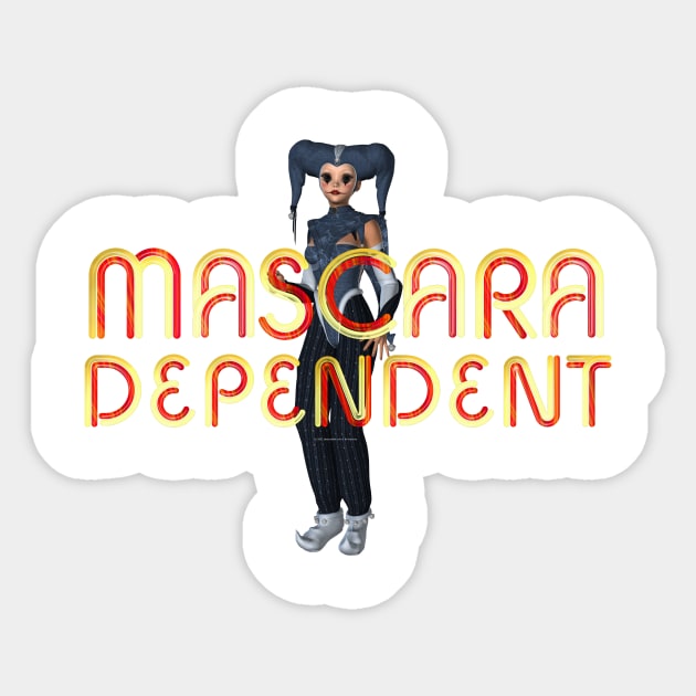 Mascara Dependent Sticker by teepossible